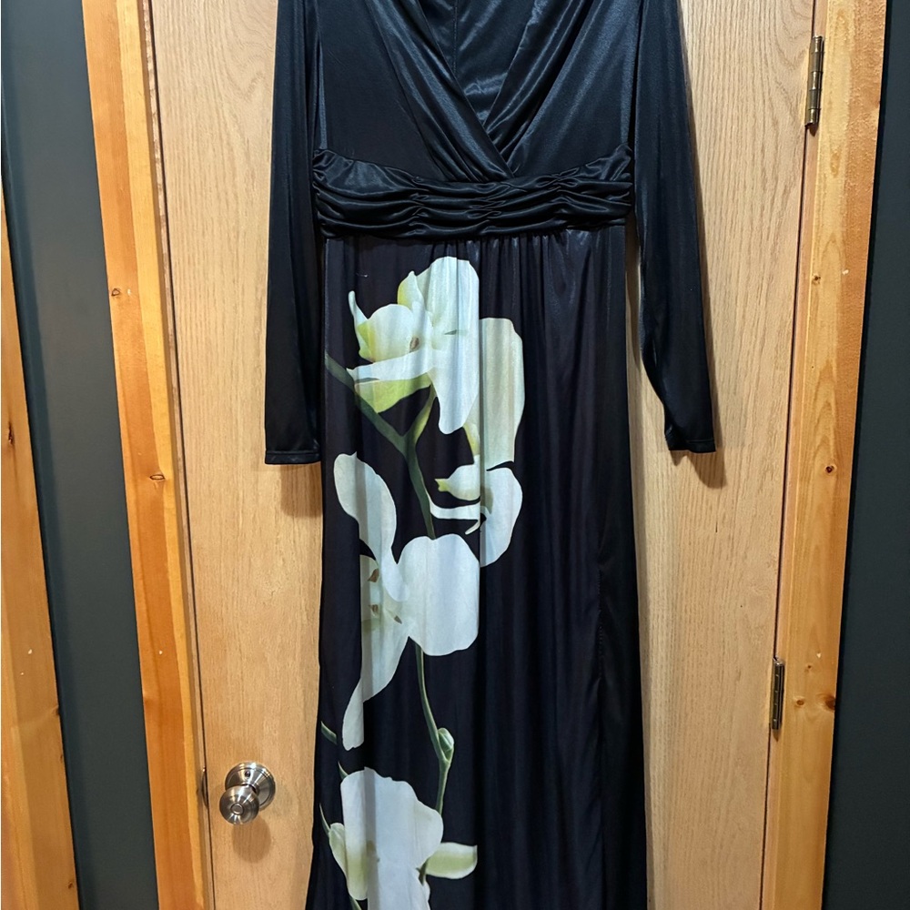 Y2k Black and White Floral Maxi Dress